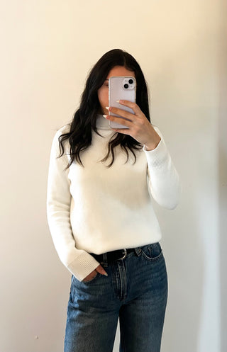 Pull thermique blanc