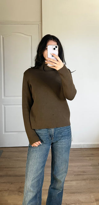 Pull thermique marron