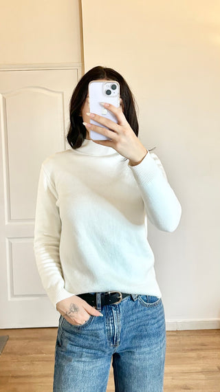 Pull thermique blanc