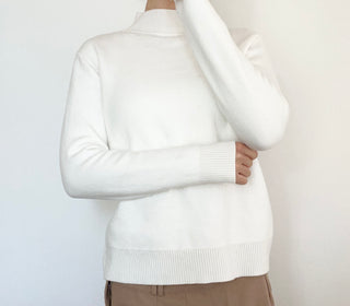 Pull thermique blanc